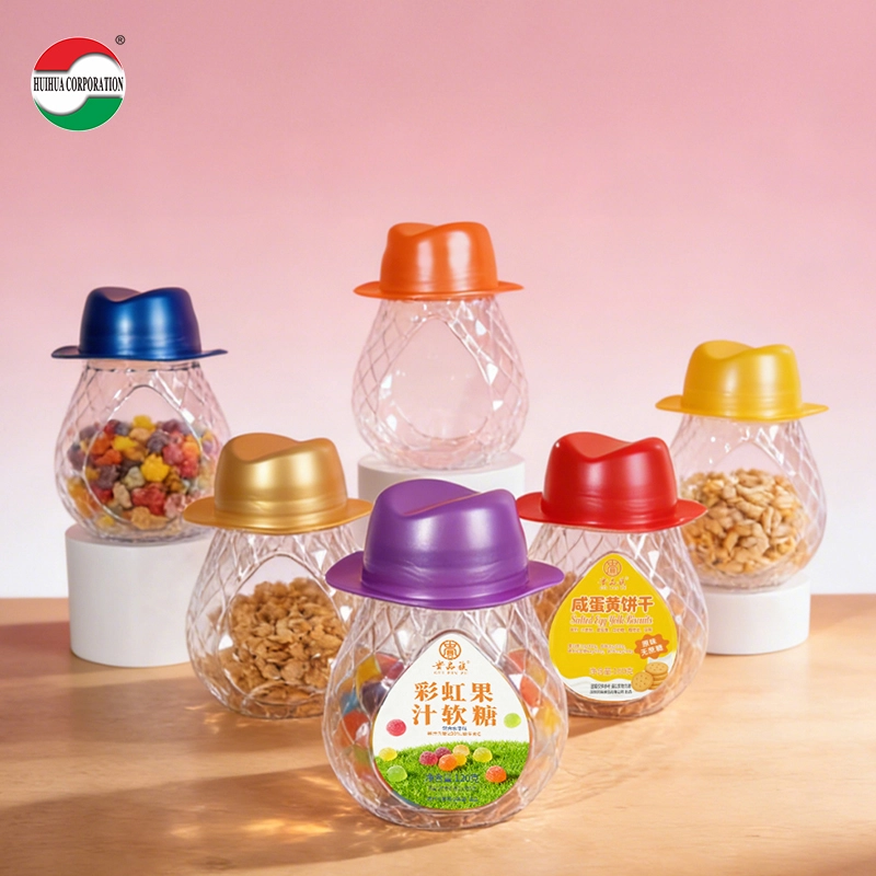 Patent water shape clear PET jar for food - Huihua
