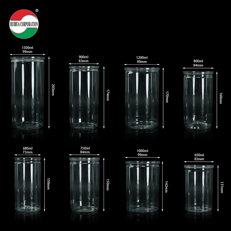 500ml plastic jar with lid