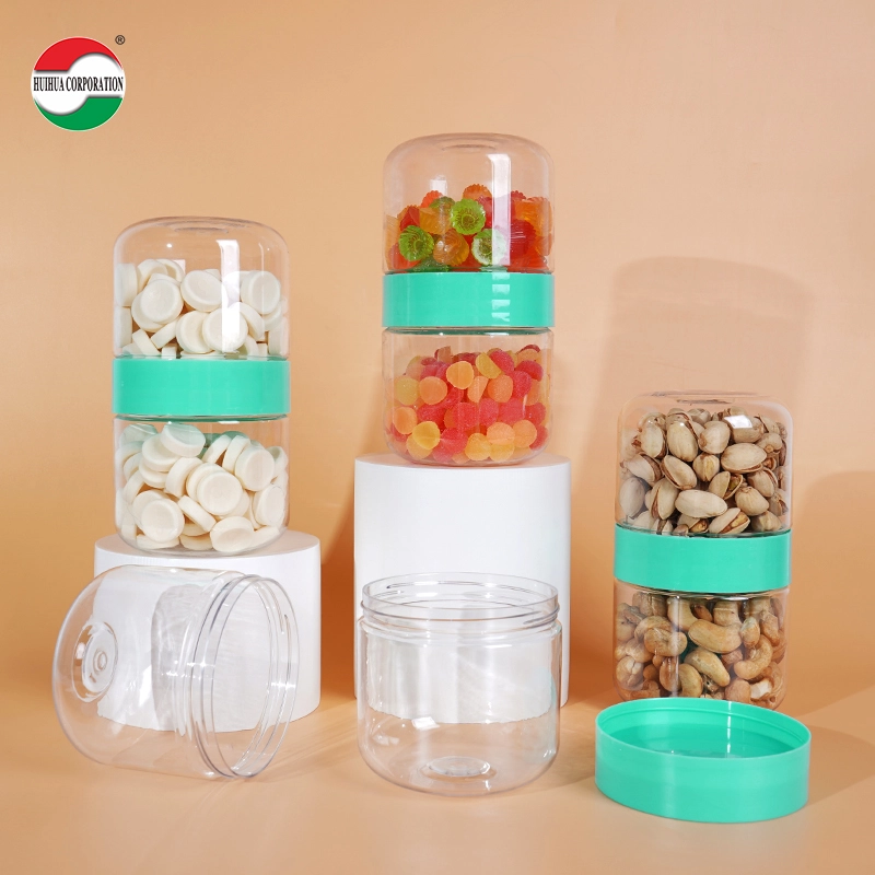 Two Layers Clear PET Plastic Jar - Huihua Two Layers Clear PET Plastic Jar - Huihua
