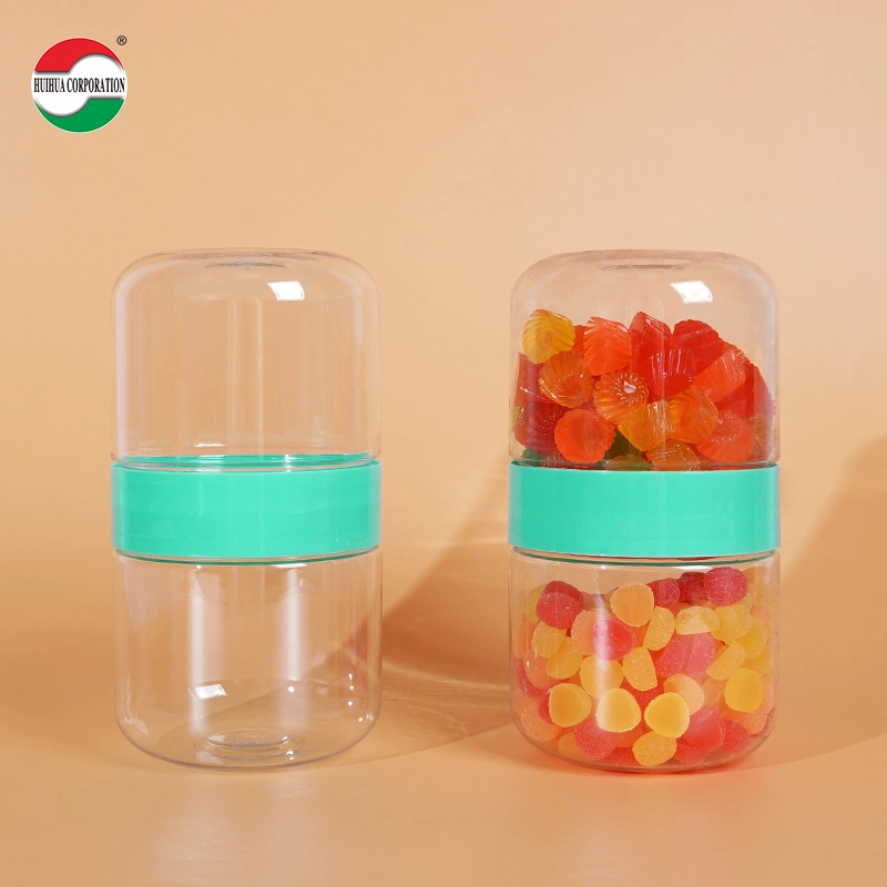 Two Layers Clear PET Plastic Jar - Huihua Two Layers Clear PET Plastic Jar - Huihua