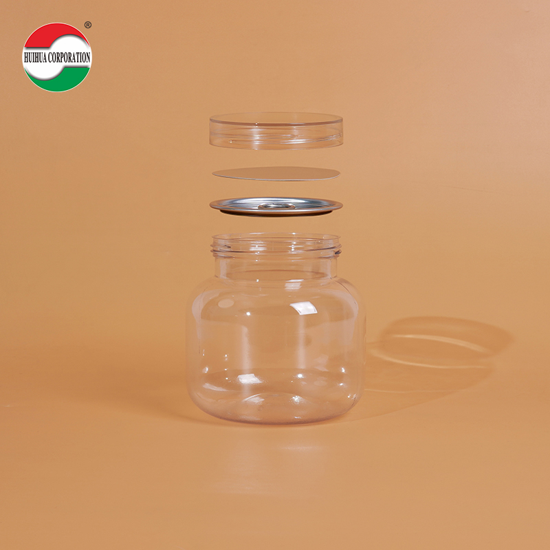PET container with screw lids