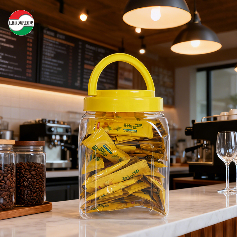 PET Plastic Jar With Handle Lid PET Plastic Jar With Handle Lid