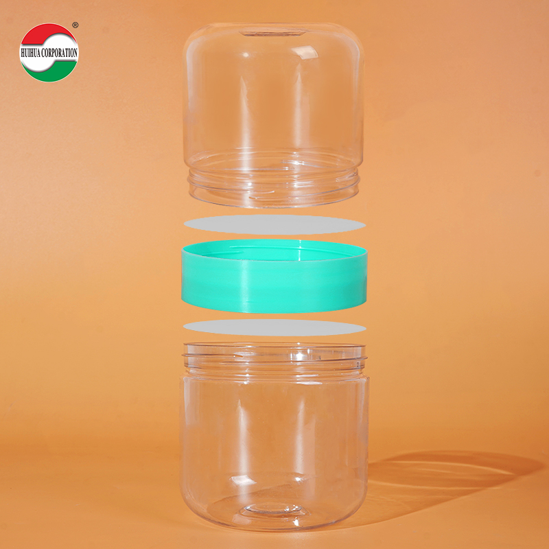 Two Layers Clear PET Plastic Jar Two Layers Clear PET Plastic Jar