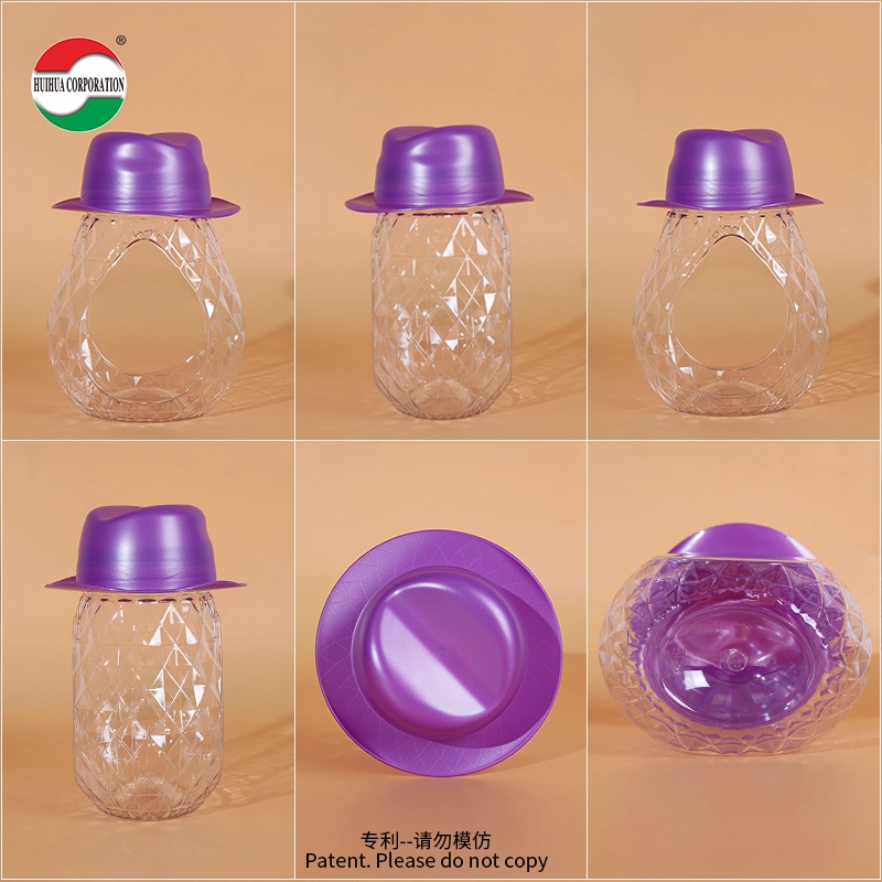 Patent water shape clear PET jar six sides - Huihua Patent water shape clear PET jar six sides - Huihua