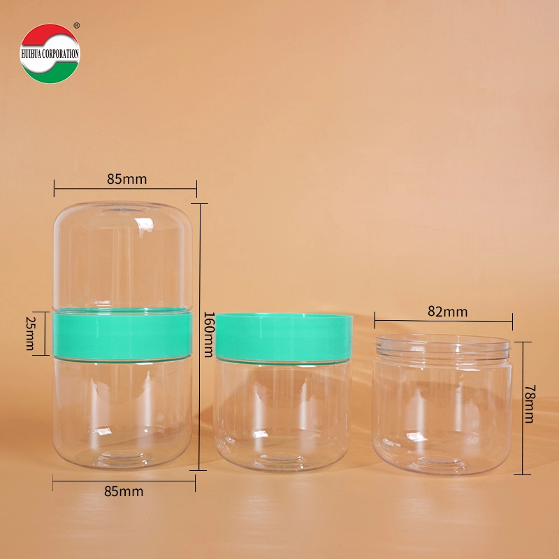 Two Layers Clear PET Plastic Jar - Huihua Two Layers Clear PET Plastic Jar - Huihua