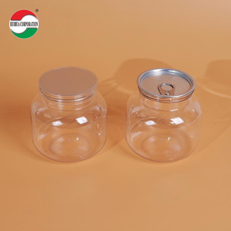 PET container with screw lids